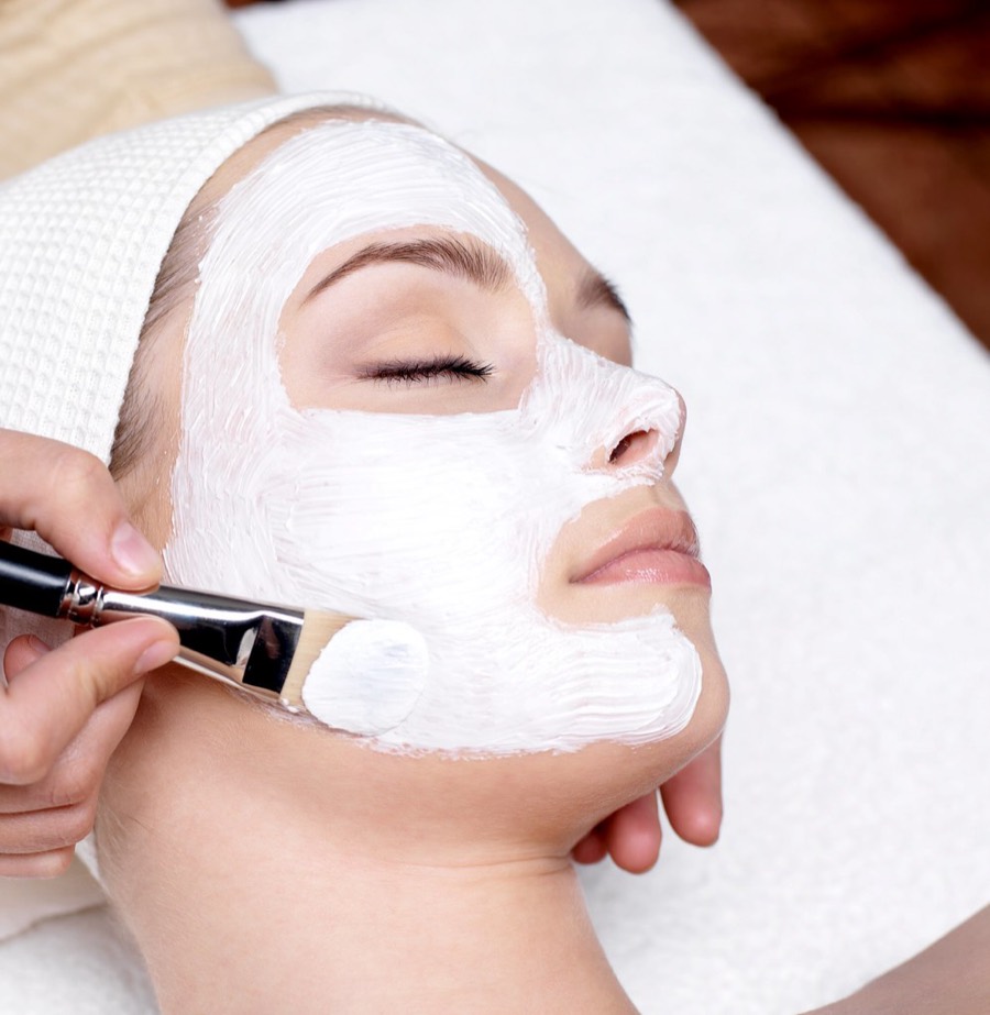 Facial treatment at a med spa